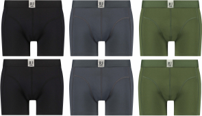 RJ Bodywear Boxer 6-pack: Donker