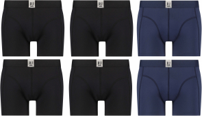 RJ Bodywear Boxer 6-pack: Black & Navy