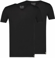 RJ Good Life Athens 2-Pack: Heren T-Shirt V-Hals Zwart RJ Good Life Athens 2-Pack: Heren T-Shirt V-Hals Zwart