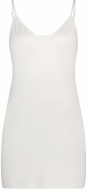 RJ Pure Color Dames Jurk: V-Neck - Wit