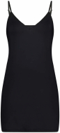 RJ Pure Color Dames Jurk: V-Neck - Zwart