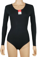 J&C Dames body met lange mouw: Zwart J&C Dames body met lange mouw: Zwart