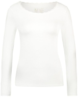 RJ Thermo Dames Shirt Lange Mouw Kant - Wit
