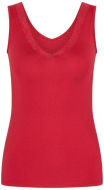 RJ Dames PC Singlet Kant: donkerrood RJ Dames PC Singlet Kant: donkerrood