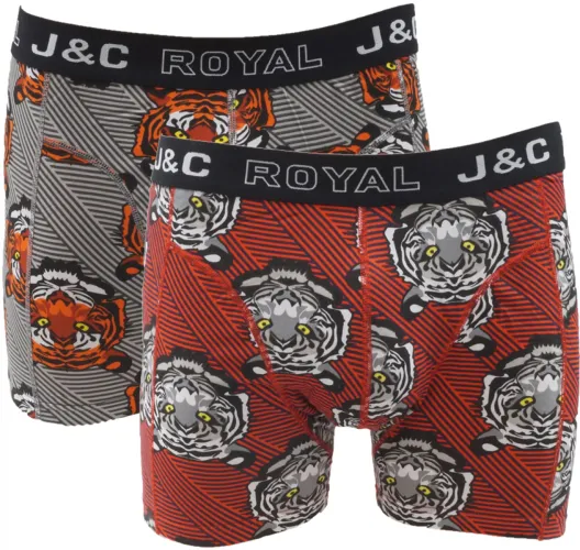 J&C 2-Pack: Rood Grijs - H249