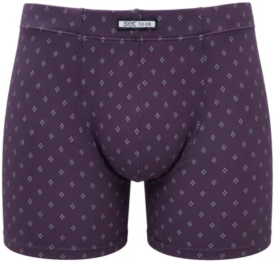 SET Microfiber Heren Boxershort - Tie Bordeaux