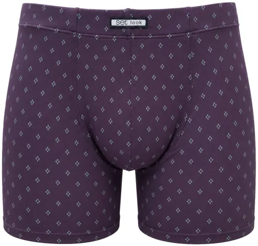 SET Microfiber Heren Boxershort - Tie Bordeaux