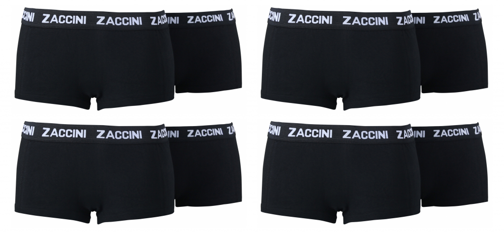 Zaccini Dames 8-pack: Uni / Black - Multiboxers.nl