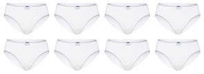 Racky Dames 8-pack:  Slip Wit